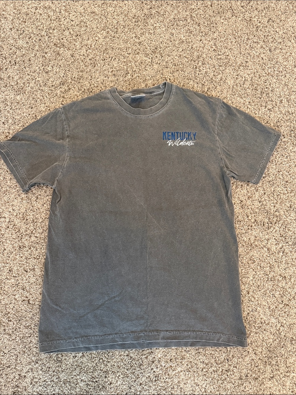Comfort Colors Kentucky Wildcats Washed Gray Short Sleeve Tee